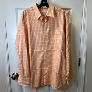Tommy Bahama Peach Checkered Casual Shirt